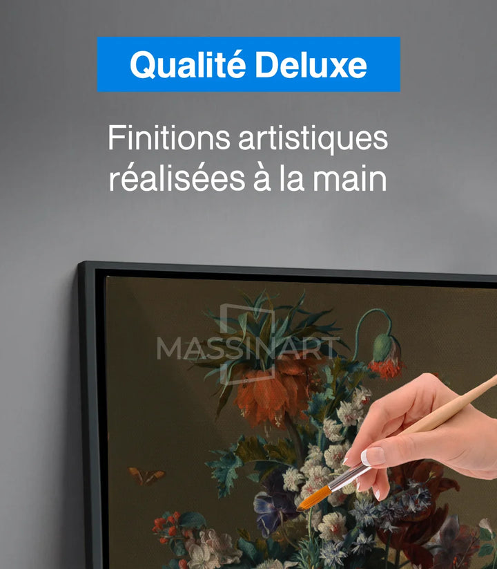 Tableau Vase de Fleurs - Palette terracotta et beige Massinart