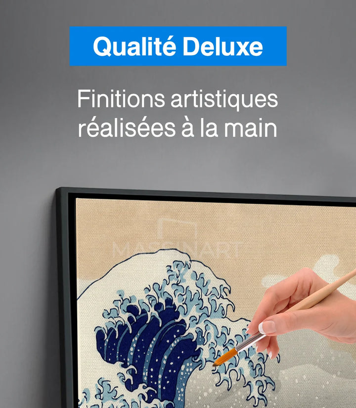 Mise en situation tableau Grande Vague décoration intérieur Massinart