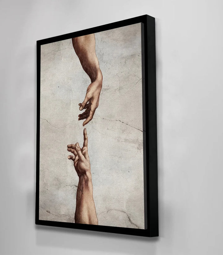 Tableau mains enlacées vertical inspiration Renaissance Massinart
