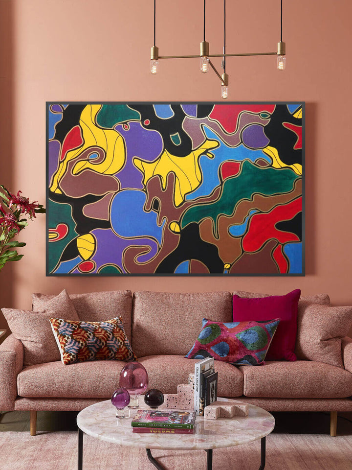 Festin de couleurs - signé par l'artiste Nada ZR. – Massinart