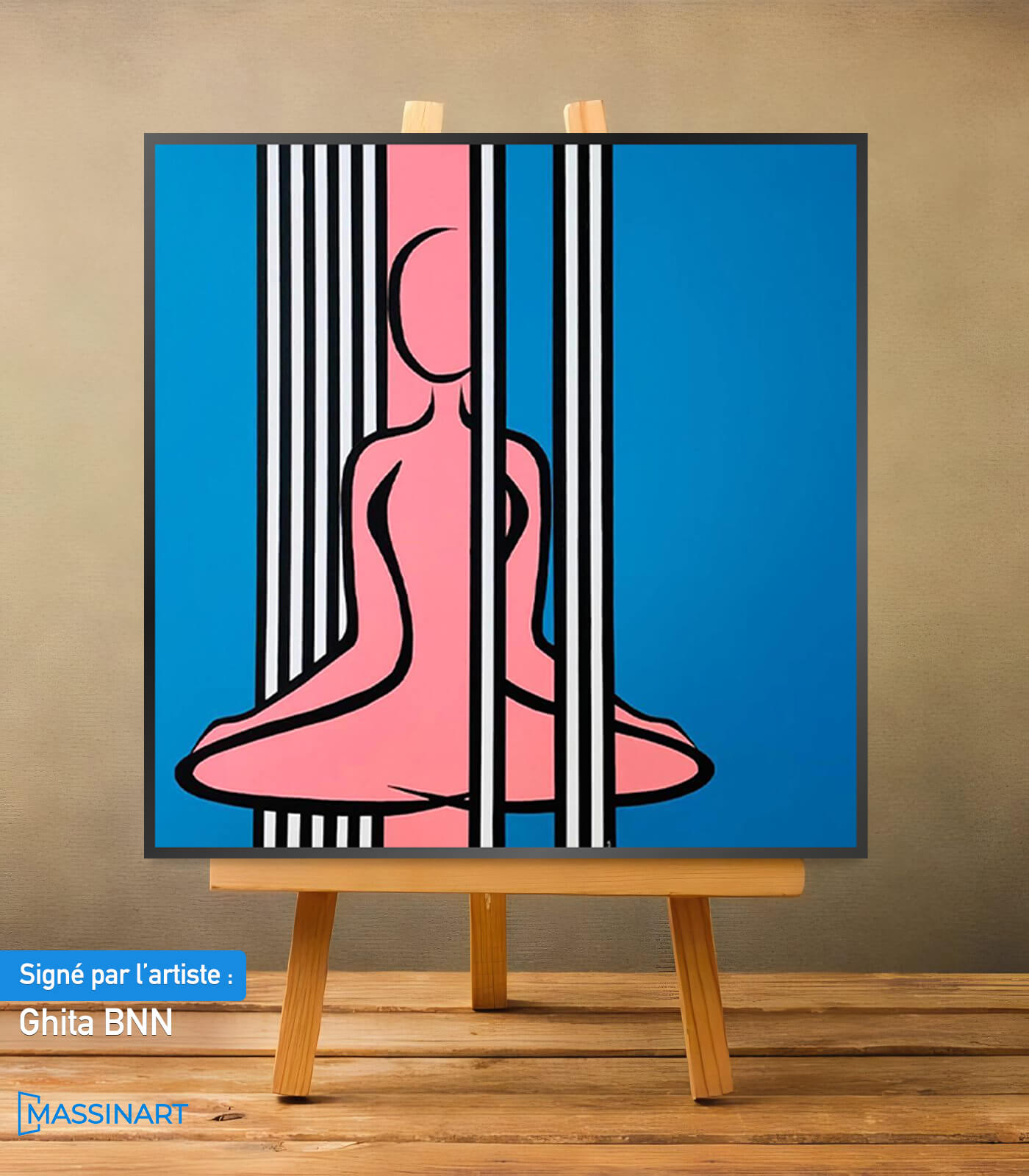 Méditation- signé par l'artiste Ghita BNN.