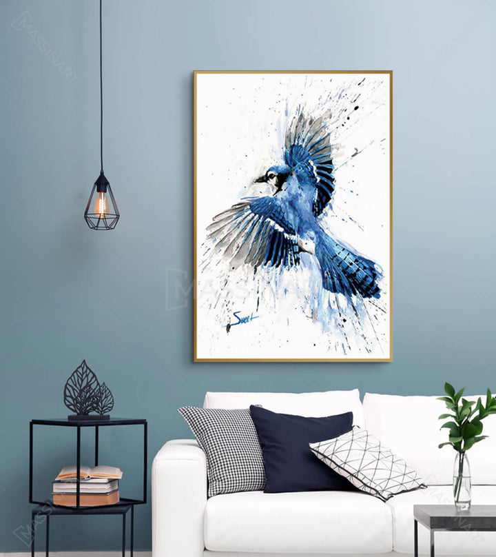 Aquarelle Geai Bleu – Massinart