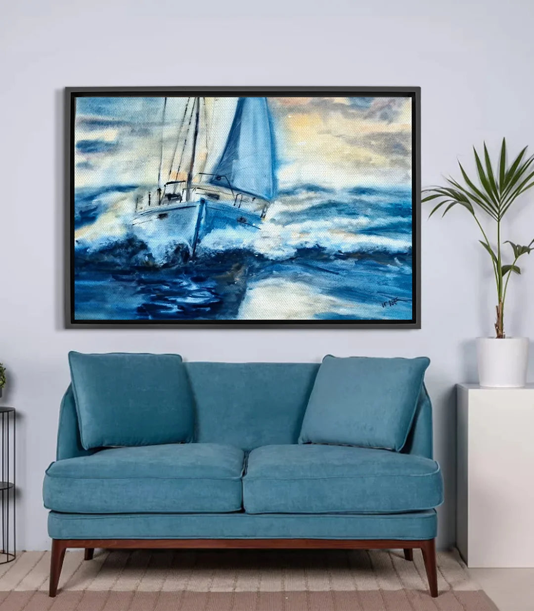 Libre sous la voile - signé par l'artiste Iryna.