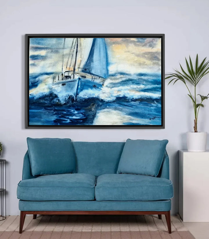 Libre sous la voile - signé par l'artiste Iryna. – Massinart