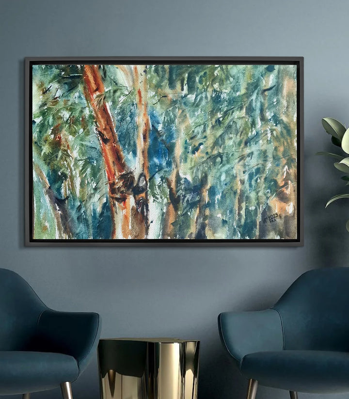 MurMures d’eucalyptus - signé par l'artiste Iryna. – Massinart