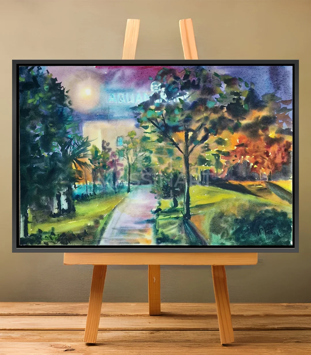 Dans la nuit - signé par l'artiste Iryna.