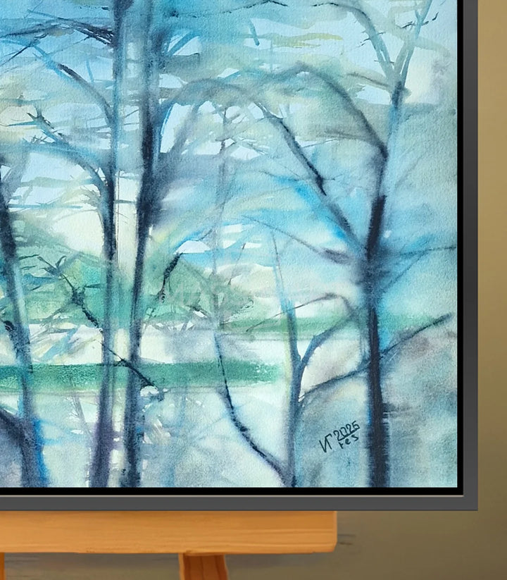 À travers les branches  - signé par l'artiste Iryna. – Massinart