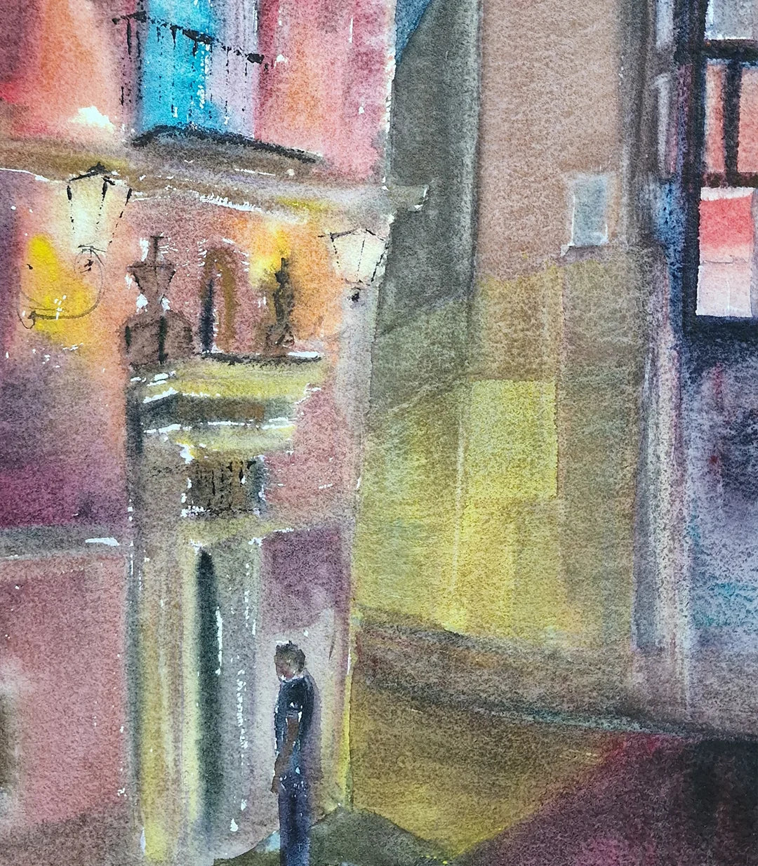 Nuit dans la ville de Murcie - signé par l'artiste Iryna.