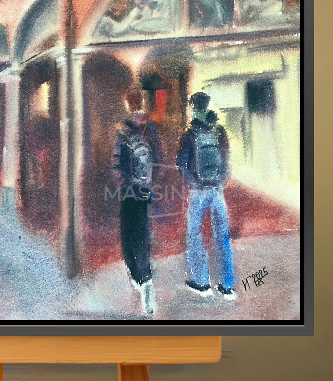 Quelque part sur Borgo Stretto - signé par l'artiste Iryna.