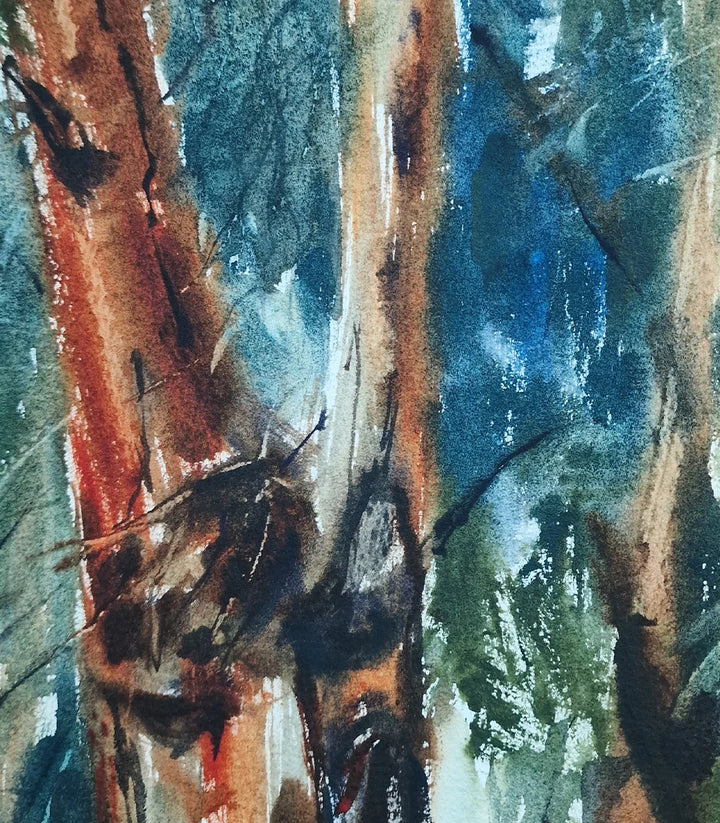 MurMures d’eucalyptus - signé par l'artiste Iryna. – Massinart