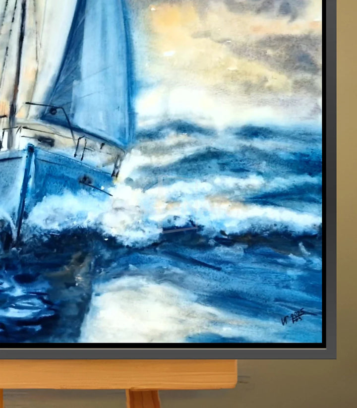 Libre sous la voile - signé par l'artiste Iryna. – Massinart