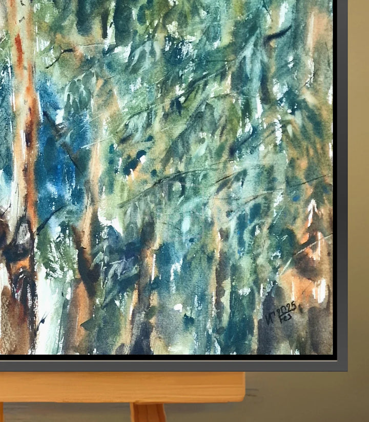 MurMures d’eucalyptus - signé par l'artiste Iryna. – Massinart