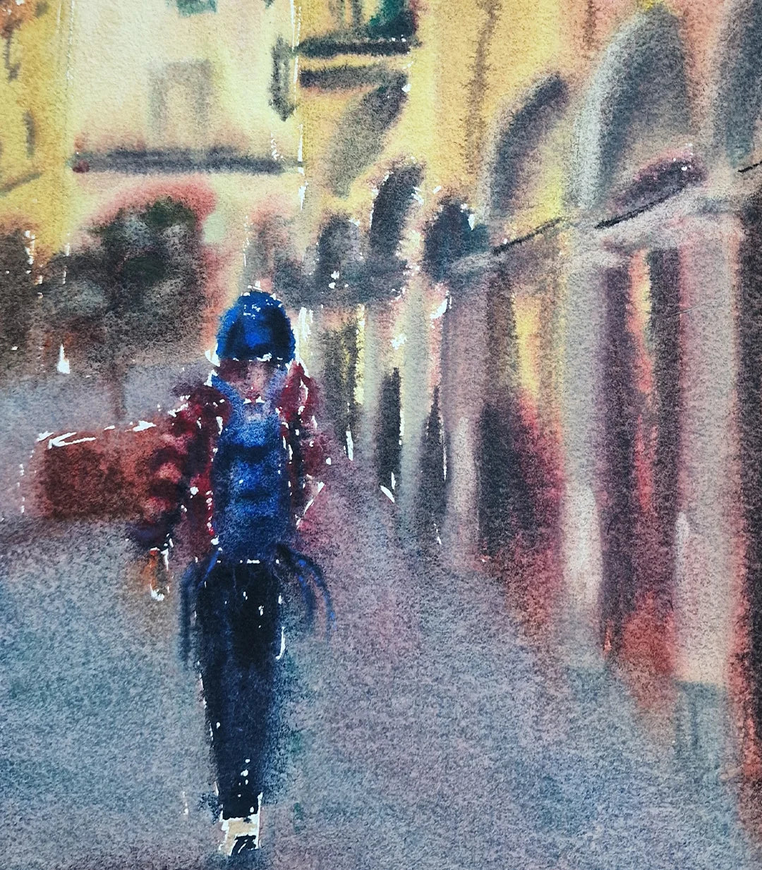 Quelque part sur Borgo Stretto - signé par l'artiste Iryna.