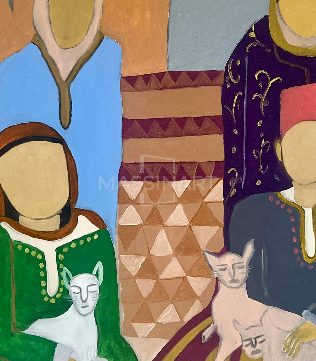 Moments de calme dans la Médina - signé par l'artiste Mohamed Acharki