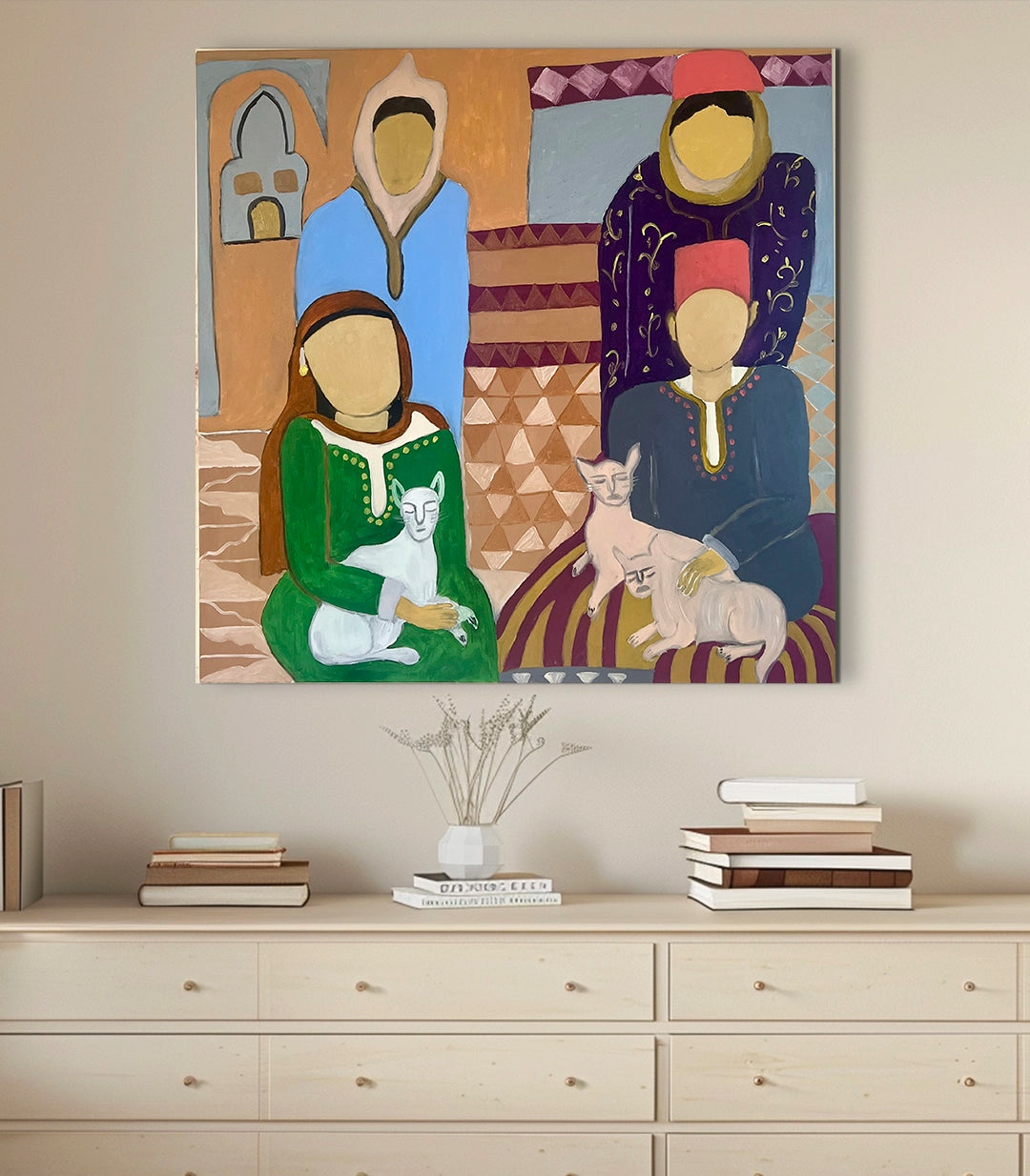 Moments de calme dans la Médine - signé par l'artiste Mohamed Acharki