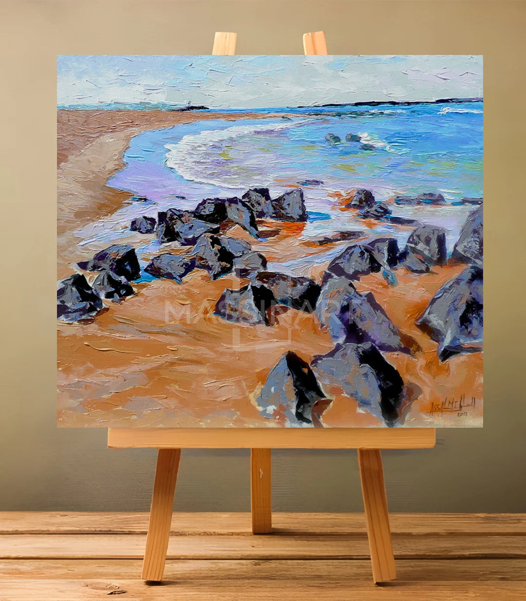 Sable d'or N°2 - signé par l'artiste Mohamed Assalmi.