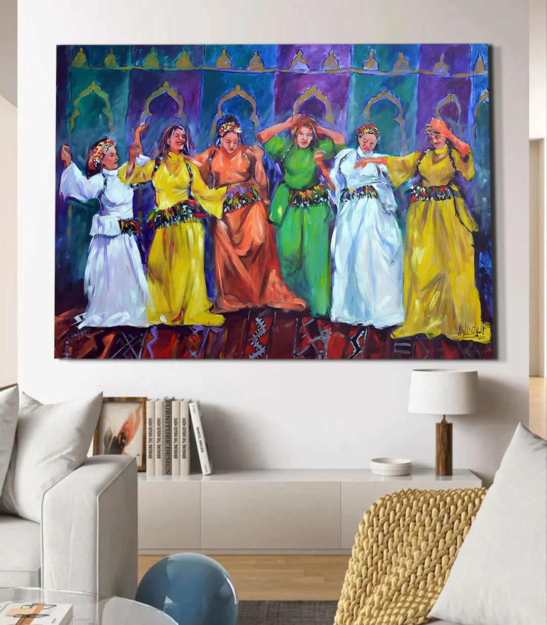 Ahidous - signé par l'artiste Mohamed Assalmi.