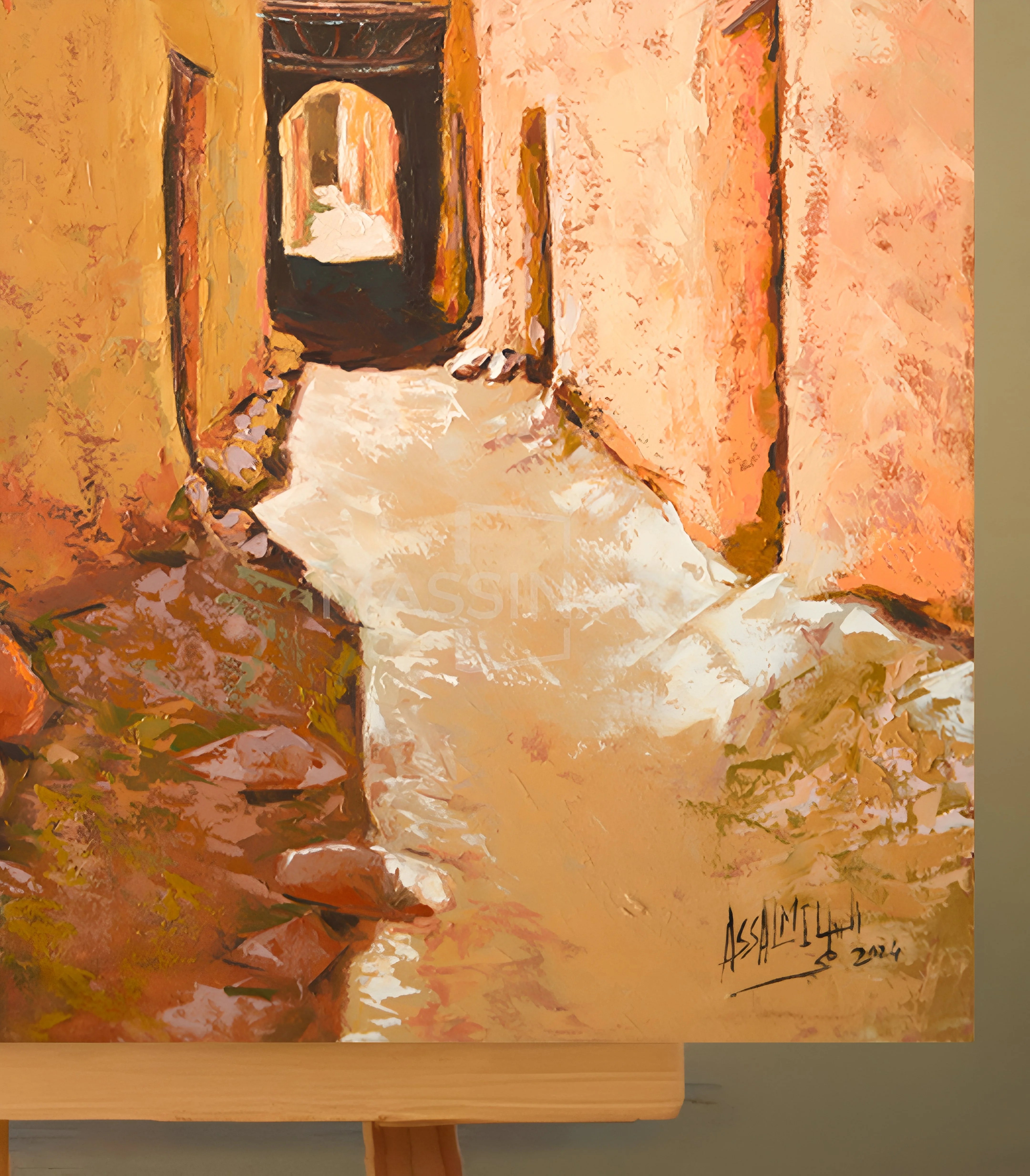 Vers l’Inconnu - signé par l'artiste Mohamed Assalmi.