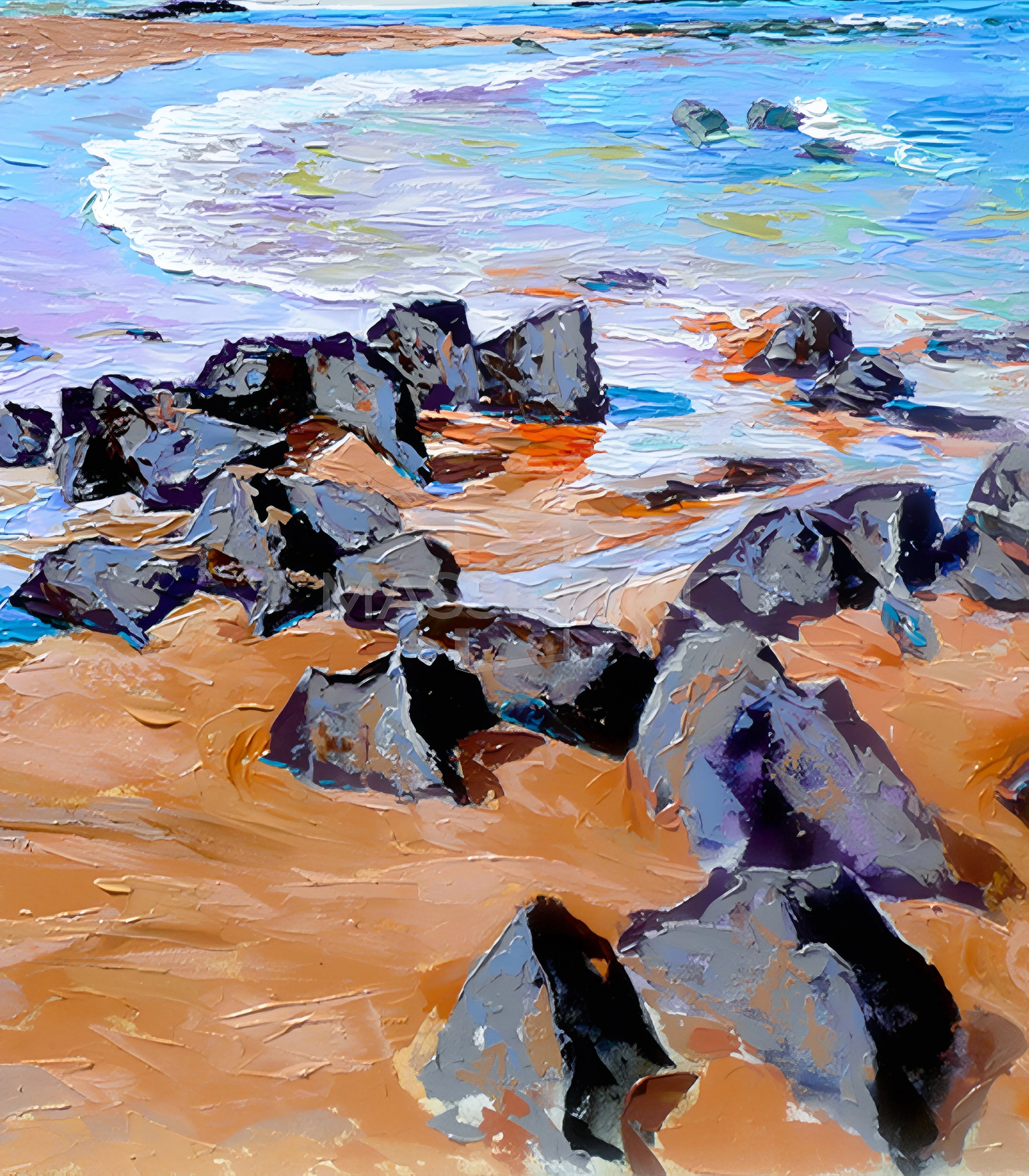 Sable d'or N°2 - signé par l'artiste Mohamed Assalmi.