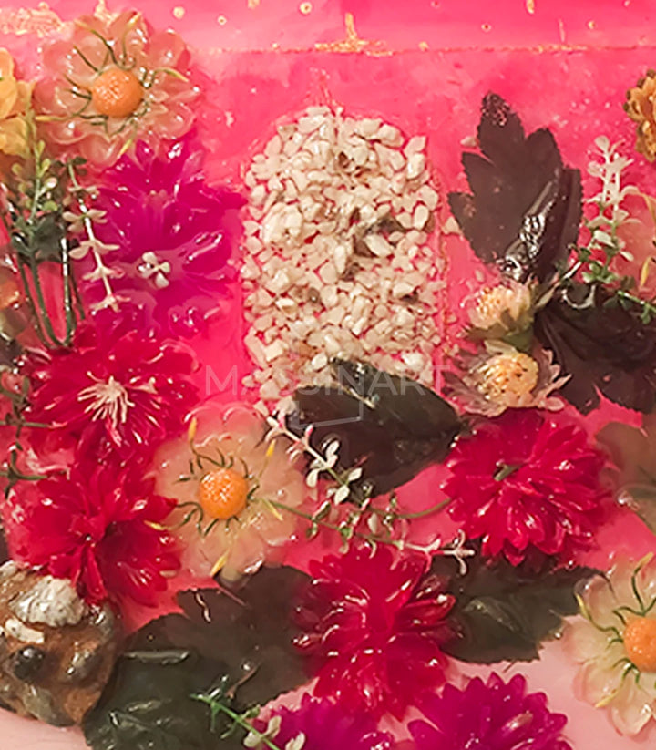 Royaume des fleurs - signé par l'artiste Mounia Lemrozi. – Massinart