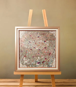 Tableau d'or  - signé par l'artiste Mounia Lemrozi.