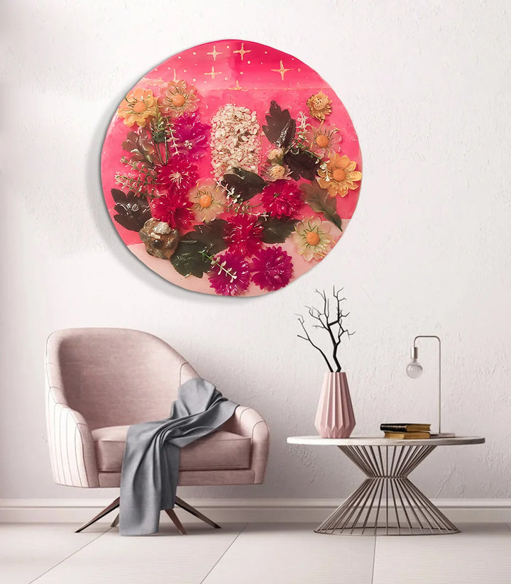 Royaume des fleurs - signé par l'artiste Mounia Lemrozi. – Massinart