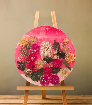 Royaume des fleurs - signé par l'artiste Mounia Lemrozi.