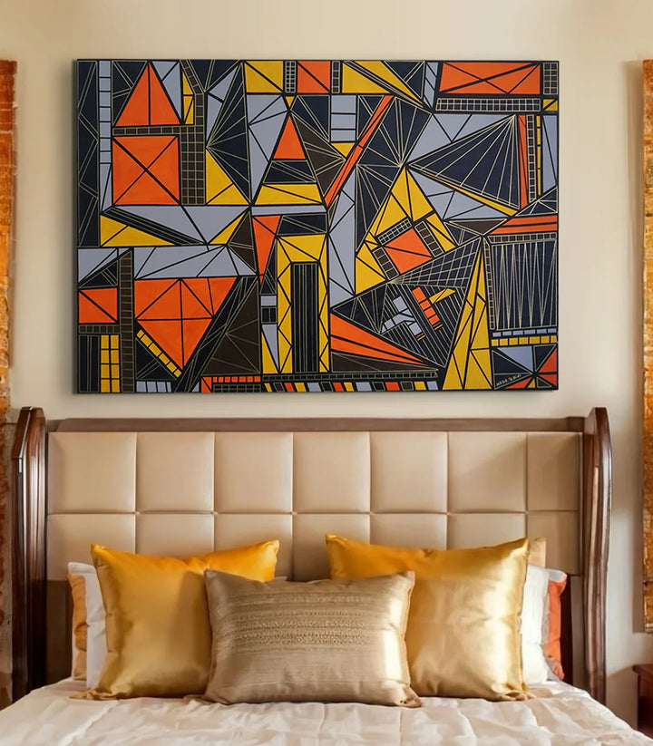 Équilibre triangulaire - signé par l'artiste Nada ZR. – Massinart