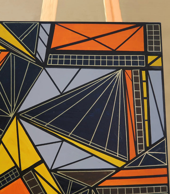 Équilibre triangulaire - signé par l'artiste Nada ZR. – Massinart