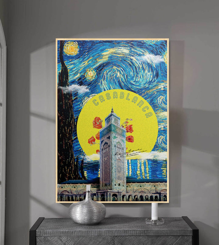 Casablanca by Night - signé par l'artiste Kawtar BRZ. – Massinart
