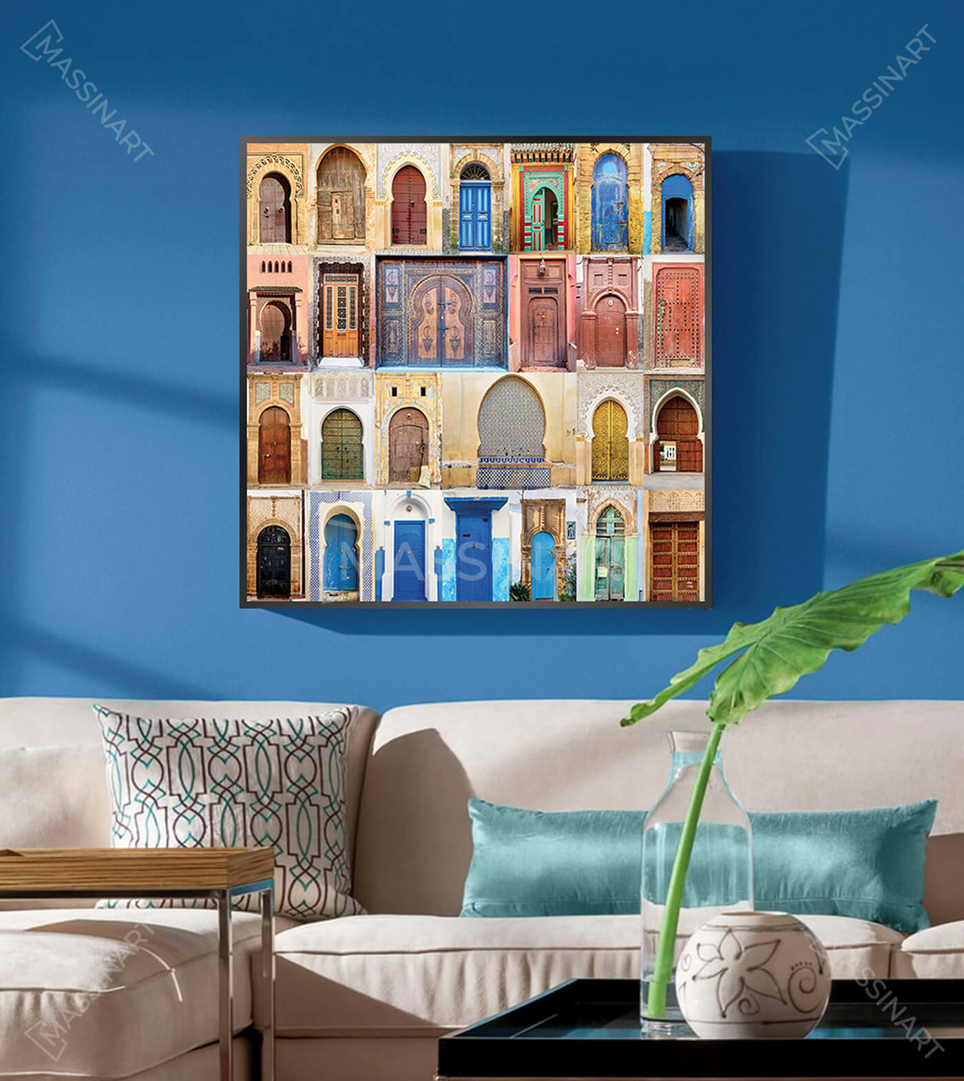 Tableaux décoratifs - Moroccan traditional doors - Tableau décoratif mural  Maroc