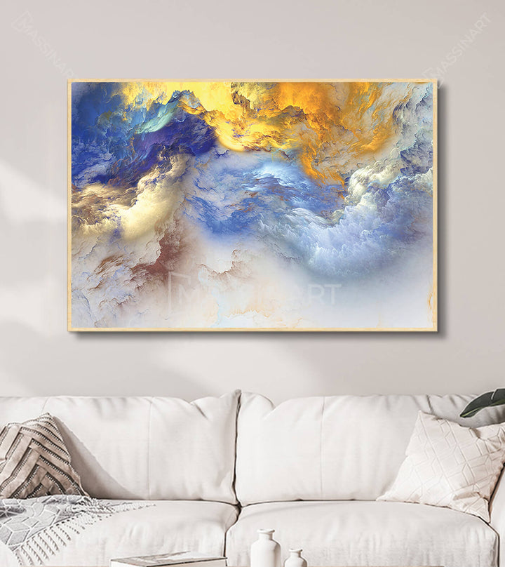 Tableau Colorful Clouds ambiance chambre design Massinart