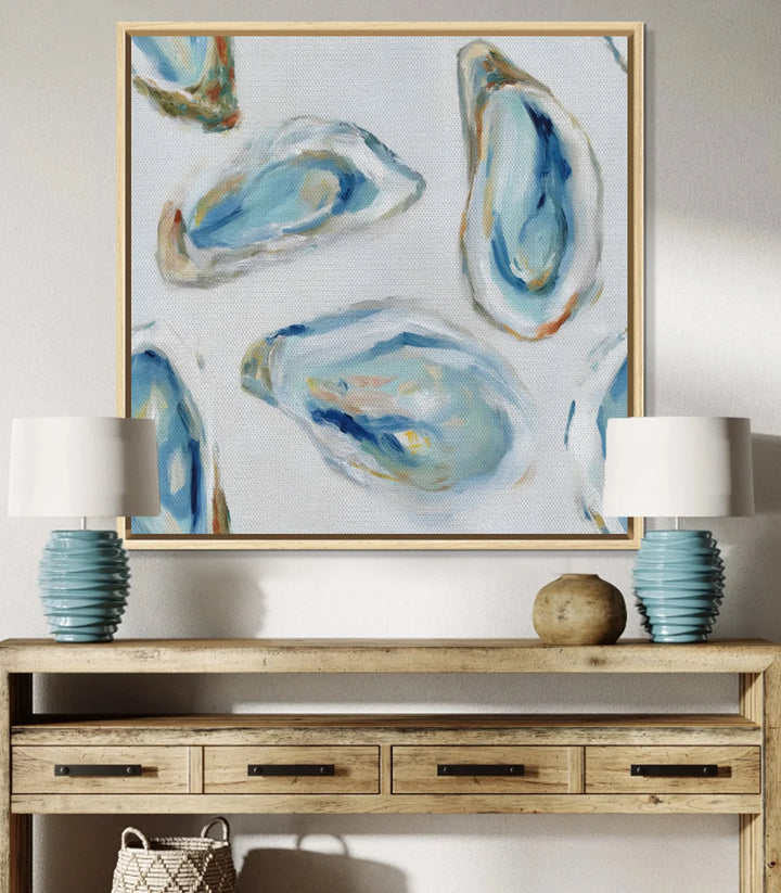 Tableau Blue Shells décoration intérieur bureau Massinart