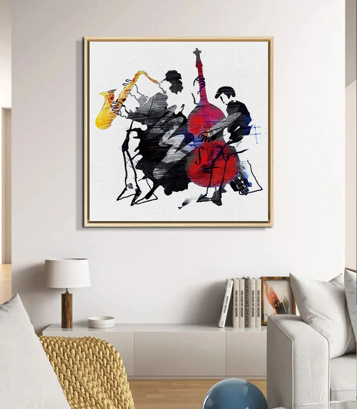 Tableau Jazzique décoration intérieur chambre à coucher minimaliste — Massinart