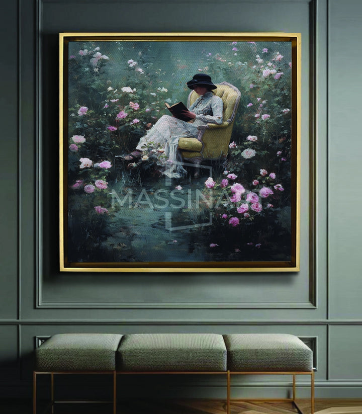 Tableau Floral Escape mis en situation décoration intérieur séjour Massinart