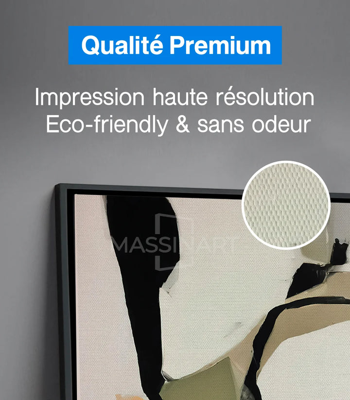 Tableau Olive Dusk simulation chambre à coucher Massinart — tableau intérieur design