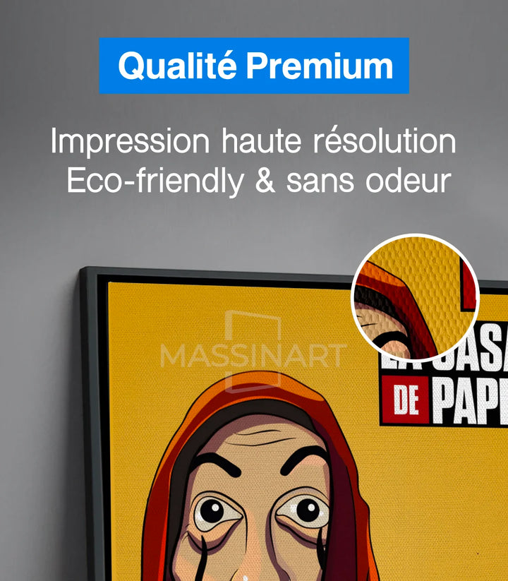 Tableau La Casa de Papel style graphique chambre adolescent Massinart