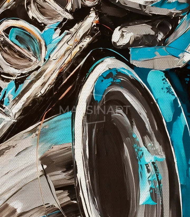 Tableau Raw Jazz Massinart — emballage livraison prêt à accrocher