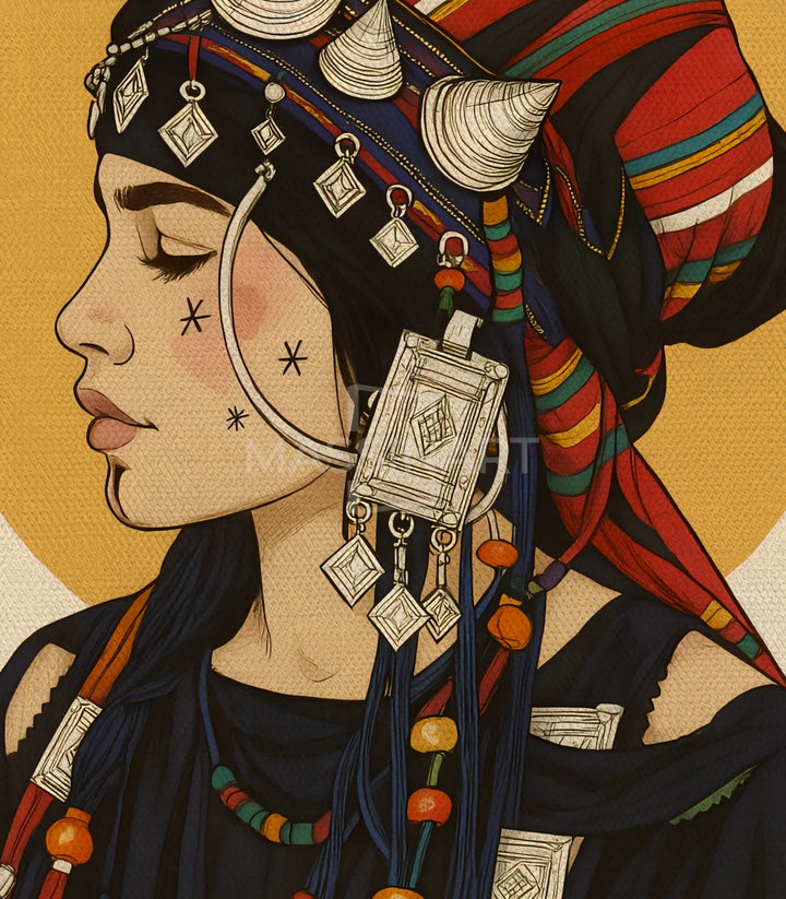 Tableau Amazigh Pride Massinart — emballage livraison prêt à accrocher