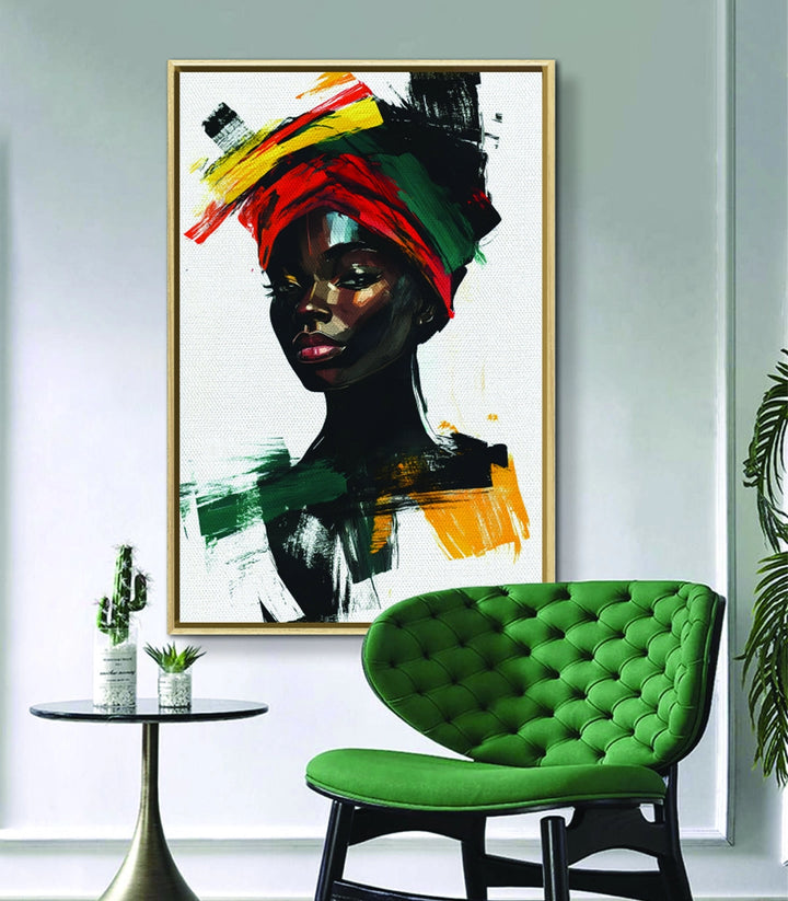 Mise en situation salon moderne tableau Black Royalty Massinart décoration intérieur