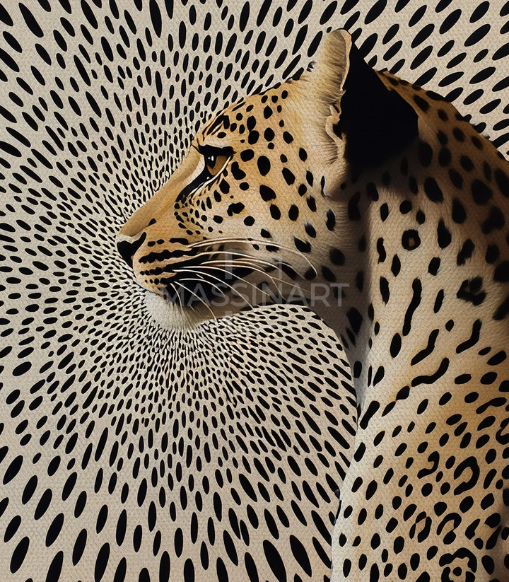 Tableau Leopard Massinart — emballage livraison prêt à accrocher
