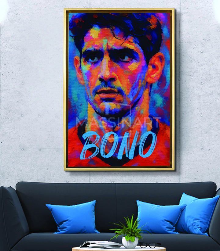 Tableau Bono Yassine pop-art en décoration salon moderne Massinart