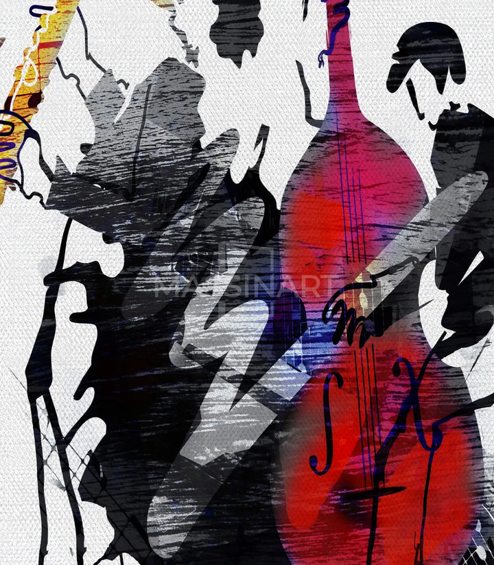 Tableau Jazzique Massinart — emballage livraison prêt à accrocher
