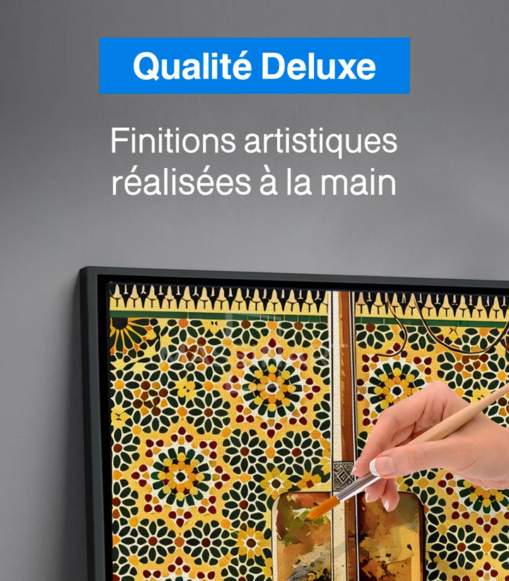 Détail zellige géométrique Tableau Gnawa Rythm Massinart