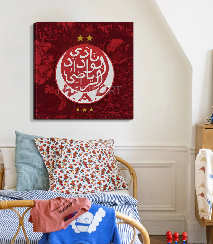Tableau Wydad Athletic Club ambiance intérieure moderne Massinart