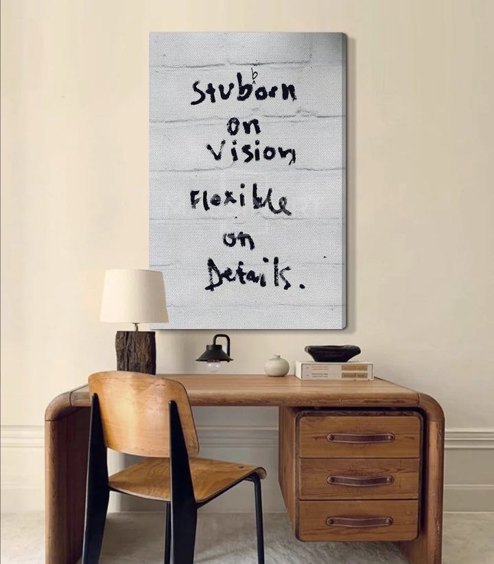 Tableau texte inspirant Flexible Focus ambiance travail Massinart