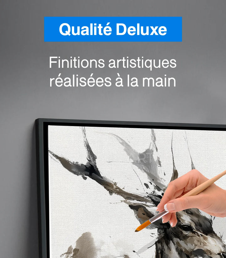 Tableau cerf mystique décoration murale animal aquarelle — Massinart