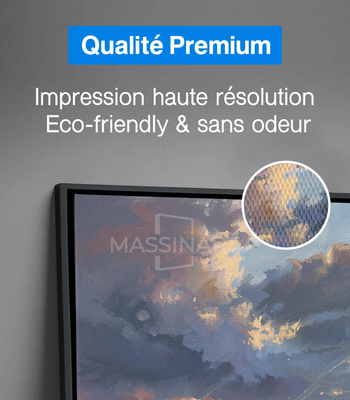 Tableau Ocean Breath cadre noir décoration moderne Massinart