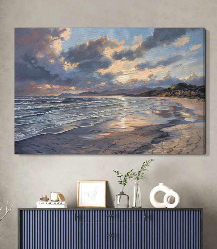 Tableau Ocean Breath effet photo-art paysage marin horizontal Massinart