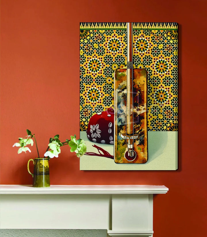 Décoration intérieur Tableau Gnawa Rythm palette terracotta Massinart